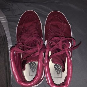 Maroon high top vans size 7.5 men’s